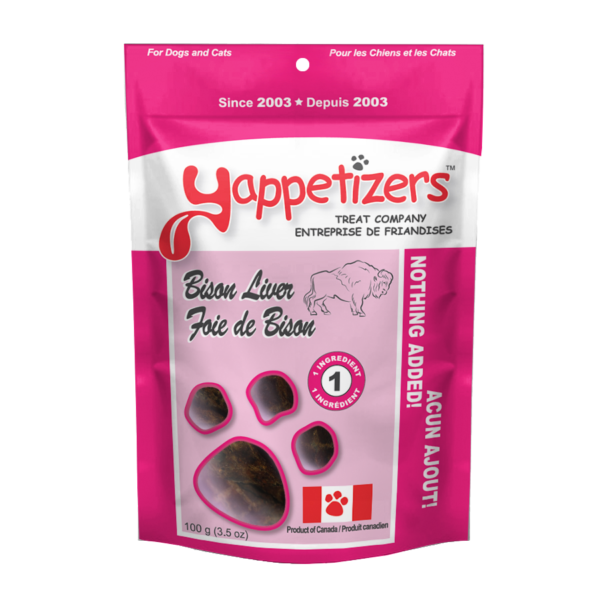 Yappetizers bison liver dog treats