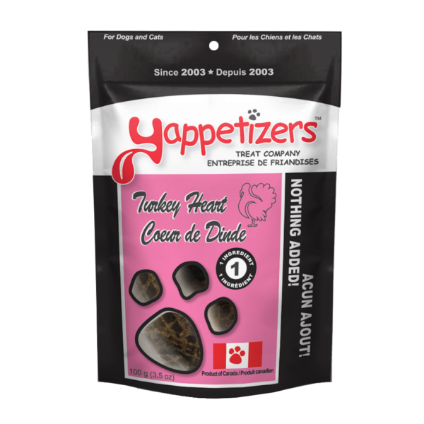 Yappetizers turkey heart dog treats